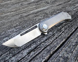Aurora Knife And Tool Truffles Roundhouse Lock Gry AKT1101A Premium EDC Tactical Knife 3.5In S35VN Titanium Handle by Aurora Knife and Tool