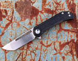 Aurora Knife and Tool AKT1101B Truffles Roundhouse Lock Dark EDC Titanium S35VN Satin Tanto by Aurora Knife and Tool