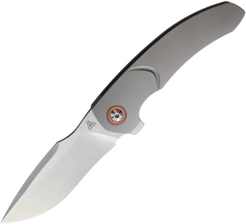Alliance Designs Deimos Framelock Knife Premium M390 Blade Copper Accents Gray Titanium Handle For EDC Enthusiasts by Alliance Designs