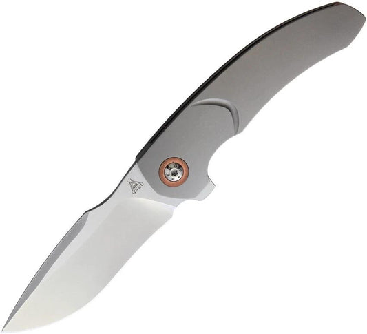 Alliance Designs Deimos Framelock Knife Premium M390 Blade Copper Accents Gray Titanium Handle For EDC Enthusiasts by Alliance Designs