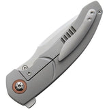 Alliance Designs Deimos Framelock Knife Premium M390 Blade Copper Accents Gray Titanium Handle For EDC Enthusiasts by Alliance Designs