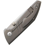 Alliance Designs Ice Lite Ti Framelock Knife With 3in Satin RWL34 Blade Gray Titanium Handle EDC by Alliance Designs