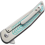 Alliance Designs Scout Framelock Knife Green Satin Titanium Handle Durable RWL34 Blade For EDC Enthusiasts 3.25 Inch by Alliance Designs