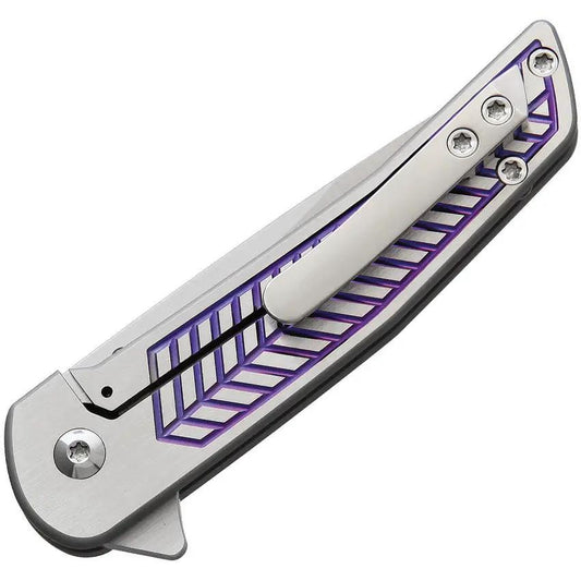 Alliance Designs Scout Framelock Purple Titanium Knife For EDC Enthusiasts Satin RWL34 Blade by Alliance Designs