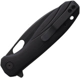 Ameight Eymor Linerlock Knife Black AME505BK For EDC Enthusiasts 3.13in 14C28N Blade G10 Handle Pocket Clip by Ameight Knives