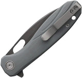 Ameight Premium Eymor Linerlock Knife AME505DG Gray with 3.13in PVD Coated 14C28N Sandvik Blade G10 Handle EDC by Ameight Knives