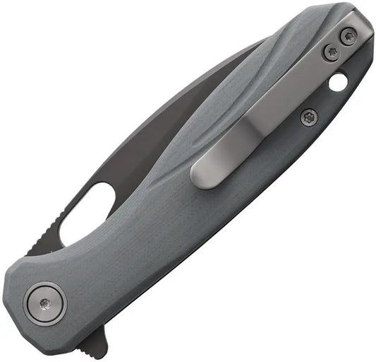 Ameight Premium Eymor Linerlock Knife AME505DG Gray with 3.13in PVD Coated 14C28N Sandvik Blade G10 Handle EDC by Ameight Knives