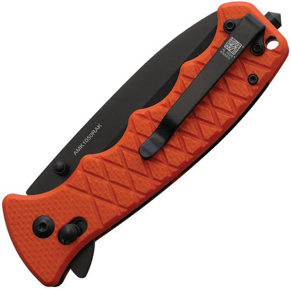 Al Mar Rescue Crossbar Lock Knife 1050RAK Assisted Opening With Orange G10 Handle For Emergency Responders by Al Mar