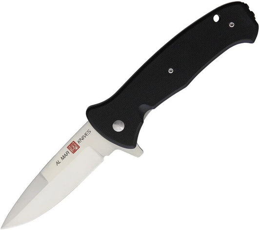 Al Mar SERE 2020 Linerlock Assisted Opening Knife D2 Satin Blade Black G10 EDC Ready by Al Mar