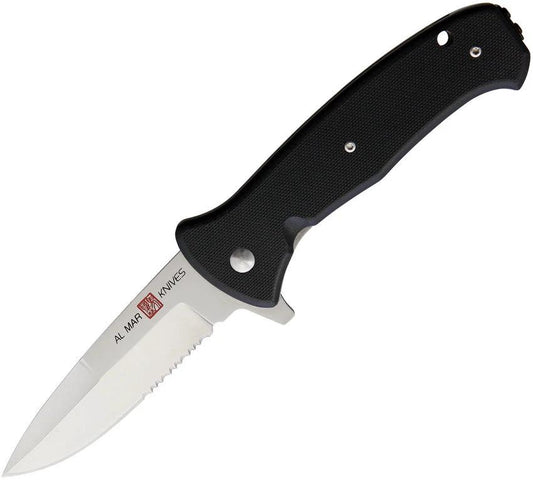 Al Mar SERE 2020 Linerlock Assisted Opening Tactical Folding Knife With D2 Satin Blade by Al Mar