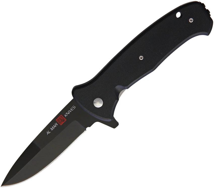 Al Mar SERE 2020 Linerlock Assisted Opening Tactical EDC Knife With D2 Blade And Black G10 Handle by Al Mar