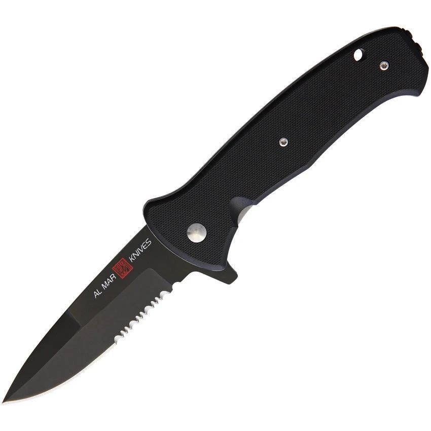 Al Mar SERE 2020 Linerlock Assisted Opening Knife With D2 Blade Titanium Coating G10 Handle For Tactical Professionals by Al Mar