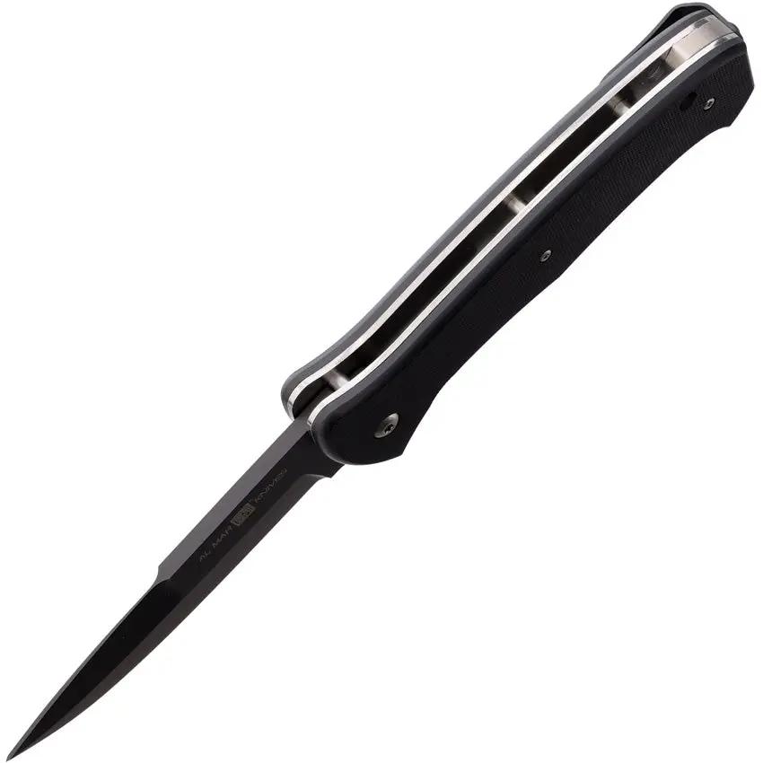 Al Mar SERE Linerlock AMK2217 Tactical Knife With TiNi S35VN Blade Black G10 Extended Tang For EDC Enthusiasts by Al Mar