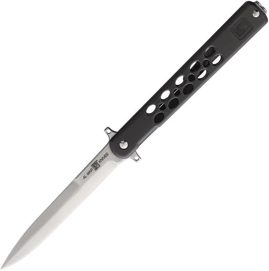 Al Mar Quicksteel Framelock Knife AMK4050 Premium EDC Tactical With Satin Blade Extended Tang And Pocket Clip by Al Mar
