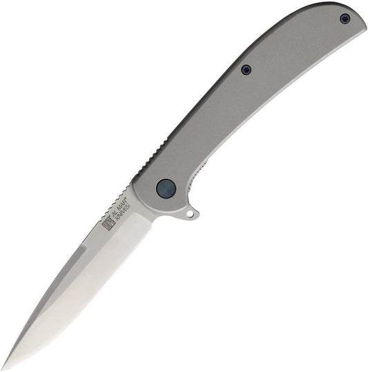 Al Mar Ultra Thin Framelock EDC Knife With D2 Tool Steel Blade And Pocket Clip Satin Handle by Al Mar
