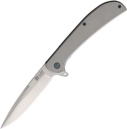 Al Mar Ultra Thin Framelock Knife AMK4119 Satin D2 Tool Steel Blade Extended Tang EDC Ready by Al Mar