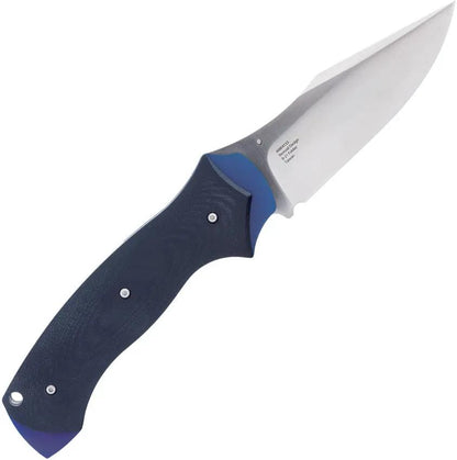 Al Mar B-21 Linerlock Knife With D2 Satin Clip Point Blade 5.13 Inch Closed Black Blue G10 Handle EDC Tactical by Al Mar