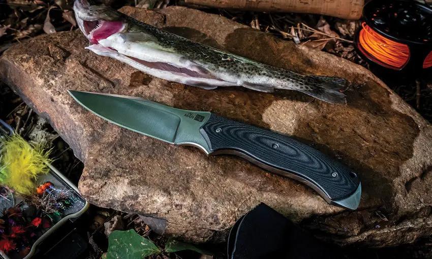 Al Mar B21 Fixed Blade Knife With D2 Tool Steel Satin Clip Point And Full Tang G10 Handle For Tactical Outdoorsmen by Al Mar