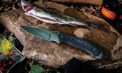Al Mar B21 Fixed Blade Knife With D2 Tool Steel Satin Clip Point And Full Tang G10 Handle For Tactical Outdoorsmen by Al Mar