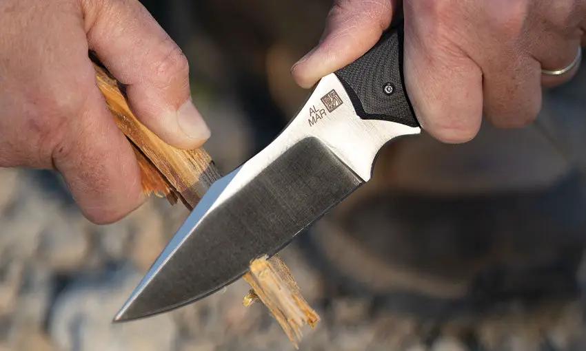 Al Mar B21 Fixed Blade Knife With D2 Tool Steel Satin Clip Point And Full Tang G10 Handle For Tactical Outdoorsmen by Al Mar