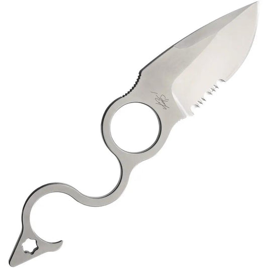 Amare Six Finger Fixed Blade Knife 2.0 D2 Tool Steel Spear Point Satin Finish With Finger Ring For Outdoor Enthusiasts by Amare