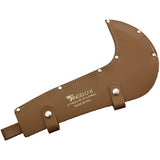 Angelo B Lucca Billhook With Sheath For Bushcraft Rugged 15 Inch 10 Inch Manganese Spring Steel Blade Leather Handle by Angelo B