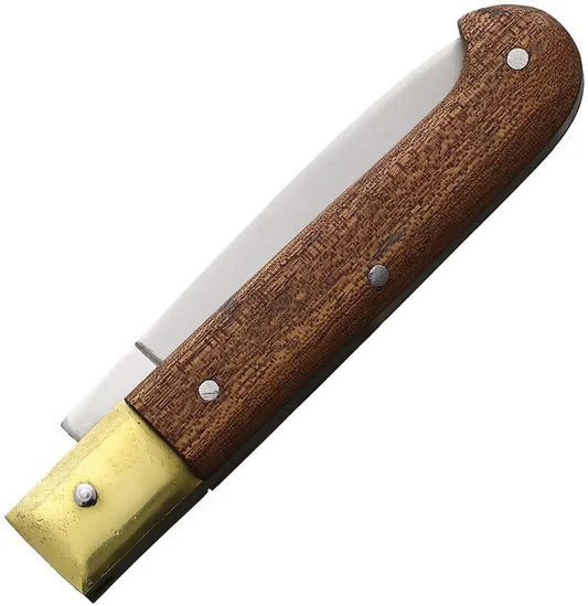 Antonini Small Folder Knife Satin 420 Stainless Spear Point Blade Brown Wood Handle For EDC Enthusiasts by Antonini