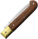Antonini Small Folder Knife Satin 420 Stainless Spear Point Blade Brown Wood Handle For EDC Enthusiasts by Antonini