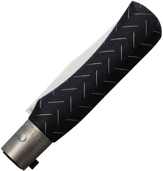 Old Bear Small Locking Ring Knife - Locking Safety Ring, 4 Inch Closed, 2.75 Inch Blade, Black Laminated Wood Handle by Old Bear