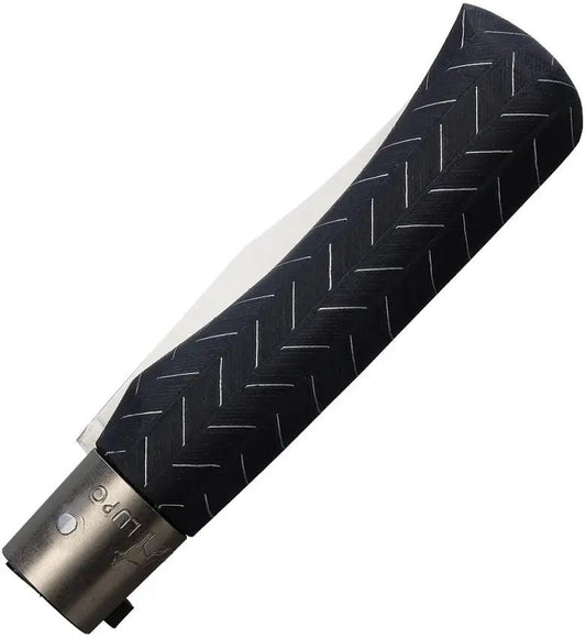 Old Bear Large Locking Ring Knife Locking Safety Ring Stainless Blade Black Laminated Wood And Aluminum Handle by Old Bear