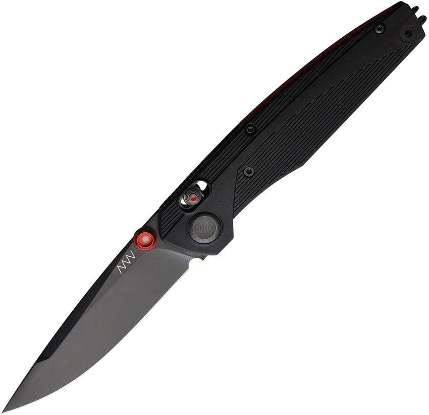 Acta Non Verba A100 Alock Elmax Knife With DLC Blade GRN Handle Premium One Hand Button Lock EDC Enthusiasts by Acta Non Verba Knives