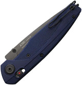 Acta Non Verba A100 A Lock Knife For EDC Enthusiasts Featuring Gray DLC Elmax Blade And Blue GRN Handle by Acta Non Verba Knives