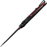 Acta Non Verba A100 A Lock Knife Black Red DLC Sleipner 3.63in Blade For EDC Enthusiasts by Acta Non Verba Knives
