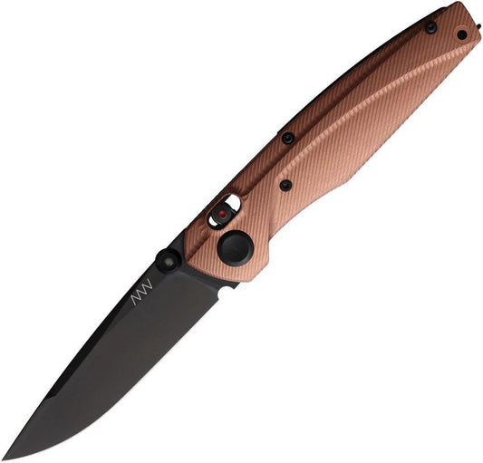 Acta Non Verba A100 A Lock Knife Premium Rose Gold Aluminum Handle 3 63 Inch Elmax DLC Blade For EDC Fans by Acta Non Verba Knives