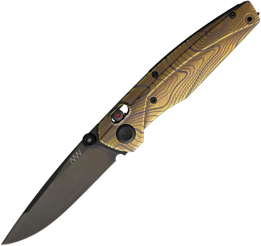 Acta Non Verba A100 A Lock Topo Ti Knife With DLC Elmax Blade And Anodized Handle For EDC Enthusiasts by Acta Non Verba Knives