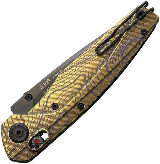 Acta Non Verba A100 A Lock Topo Ti Knife With DLC Elmax Blade And Anodized Handle For EDC Enthusiasts by Acta Non Verba Knives