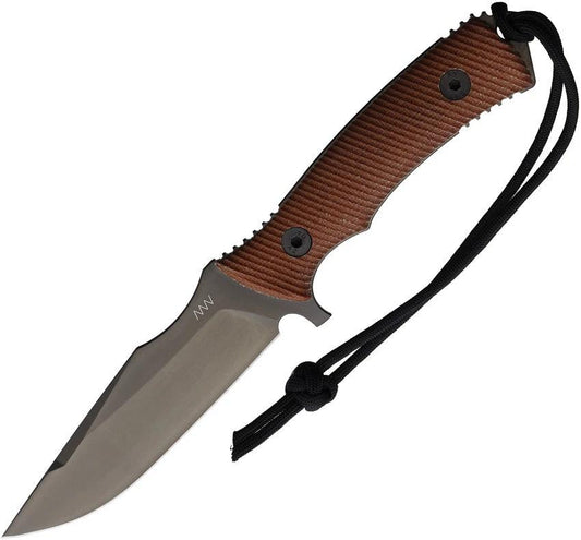 Premium Acta Non Verba Spelter Tactical Knife M311 DLC Elmax Blade Full Tang Micarta Handle For Tactical Enthusiasts by Acta Non Verba Knives