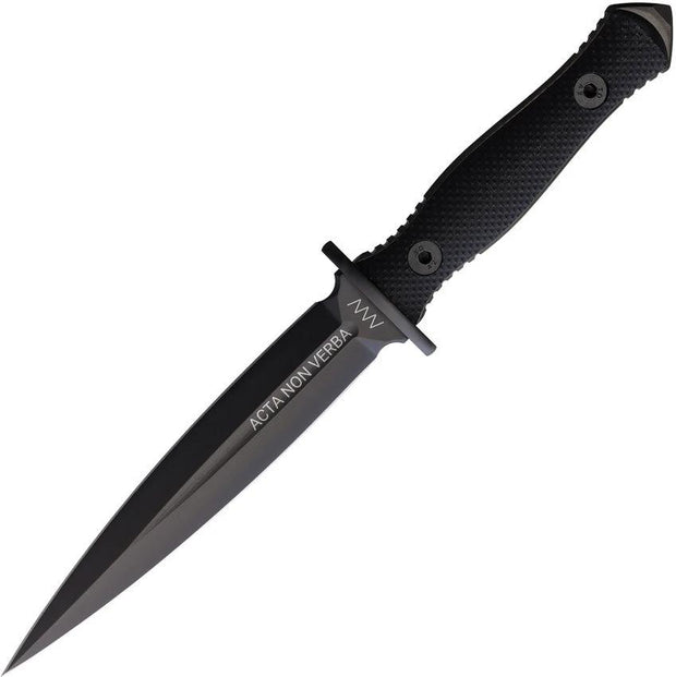 Acta Non Verba KAMBA Fixed Blade Knife With DLC Coated Elmax Blade And MOLLE Sheath For Tactical EDC Enthusiasts by Acta Non Verba Knives