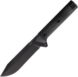 Acta Non Verba Kontos Fixed Blade Knife M73 Sleipner Steel Cerakote Black Micarta Handle Full Tang Kydex Sheath Tactical by Acta Non Verba Knives