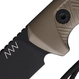 Acta Non Verba P200 Fixed Blade Knife Sleipner Tool Steel Cerakote 4.13in Blade Coyote Handle For Outdoor Enthusiasts by Acta Non Verba Knives