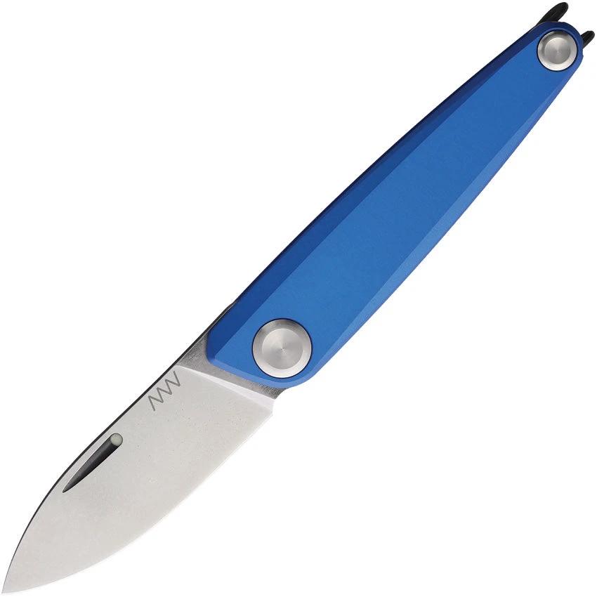 Acta Non Verba Z050 Slip Joint Knife Sleipner Steel Blue Dural Aluminum Handle EDC Ready by Acta Non Verba Knives