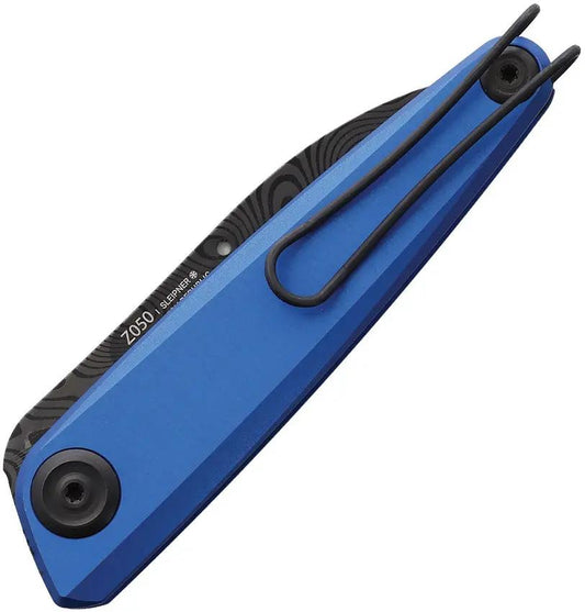 Acta Non Verba ANVZ050 Slip Joint Knife with Blue DLC Deco Sleipner Blade for EDC Enthusiasts by Acta Non Verba Knives