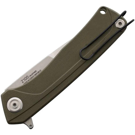 Acta Non Verba Z100 Linerlock Olive G10 EDC Knife With Sleipner Tool Steel Blade Extended Tang by Acta Non Verba Knives