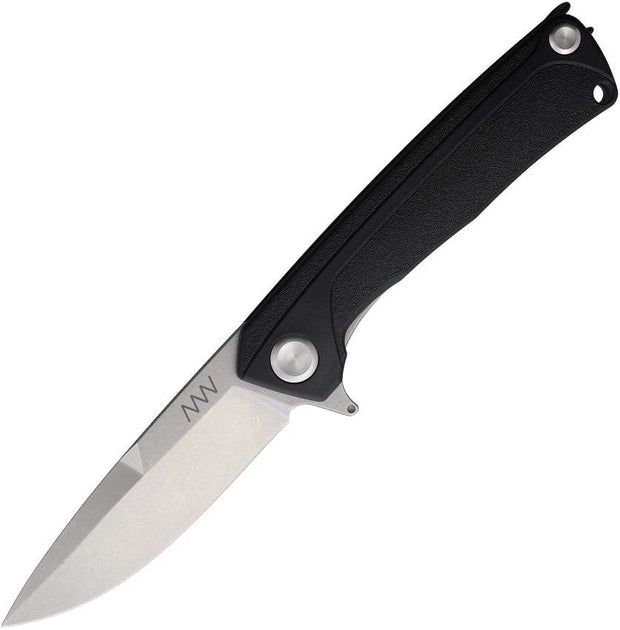 Acta Non Verba Z100 Linerlock Knife Premium Sleipner Tool Steel Blade Black GRN Handle Extended Tang for EDC Enthusiasts by Acta Non Verba Knives
