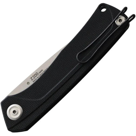 Acta Non Verba Z200 Linerlock Knife With 3.5 Inch N690 Blade Black G10 Handle Pocket Clip Lanyard Hole EDC Ready by Acta Non Verba Knives