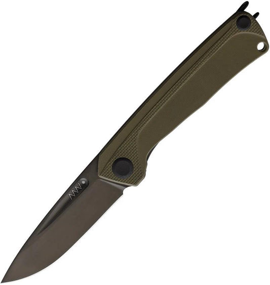 Acta Non Verba Z200 Linerlock Knife Olive G10 Handle Premium DLC Sleipner Steel For EDC Enthusiasts by Acta Non Verba Knives
