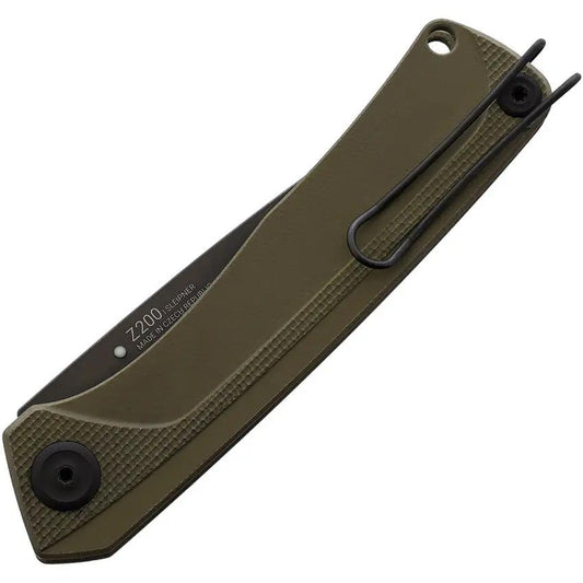 Acta Non Verba Z200 Linerlock Knife Olive G10 Handle Premium DLC Sleipner Steel For EDC Enthusiasts by Acta Non Verba Knives