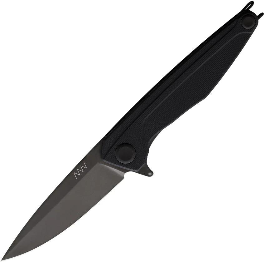 Acta Non Verba Z300 Linerlock EDC Knife With Black DLC Sleipner Steel 3.5Inch Blade G10 Handle by Acta Non Verba Knives
