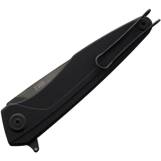 Acta Non Verba Z300 Linerlock EDC Knife With Black DLC Sleipner Steel 3.5Inch Blade G10 Handle by Acta Non Verba Knives