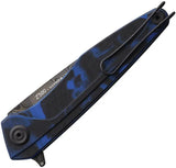 Acta Non Verba Z300 Linerlock DLC Deco Blue Knife Sleipner Steel Extended Tang For EDC Enthusiasts by Acta Non Verba Knives